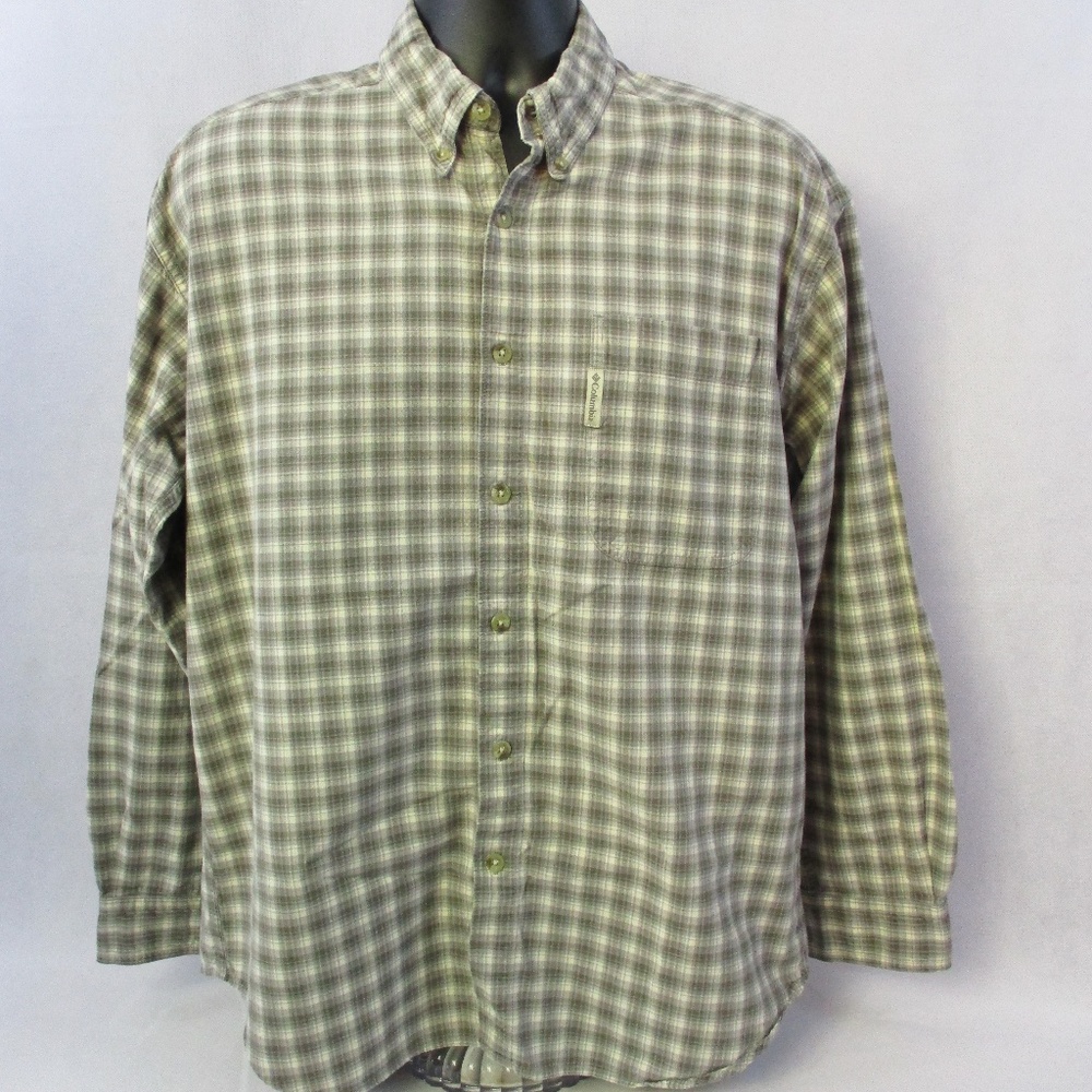 Columbia Plaid Casual Oxford Shirt